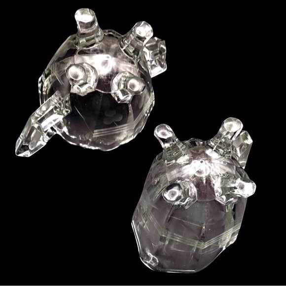 Early American Pressed Glass Floral Etched Creamer & Open Sugar Set EAPG - Picture 7 of 8